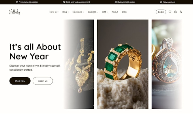 Bestseller - build jewelry website shopify jewelry website jewelry shopify store jewelry logo