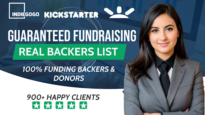 Gig Preview - Research and generate funding backers list for kickstarter indiegogo fundraising