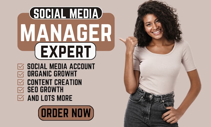 Gig Preview - Be your social media marketing manager facebook and instagram content creator