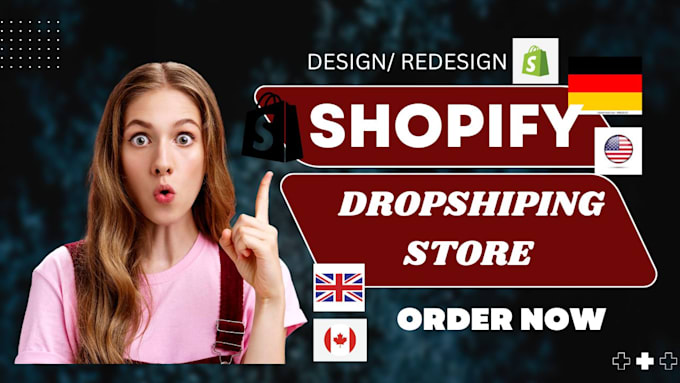 Gig Preview - Redesign germany canada mexico usa shopify website design australia store