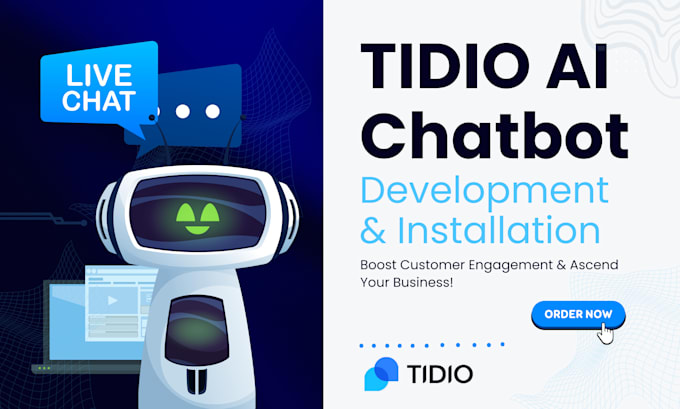 Gig Preview - Build a chatbot live chat for your website using tidio