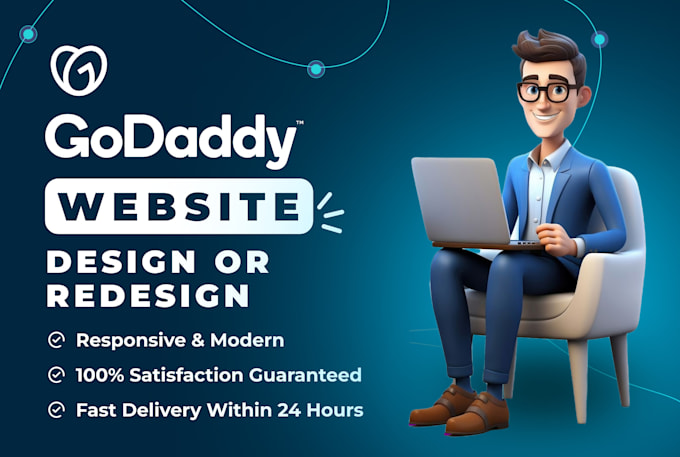 Gig Preview - Create a stunning godaddy website design or redesign godaddy website