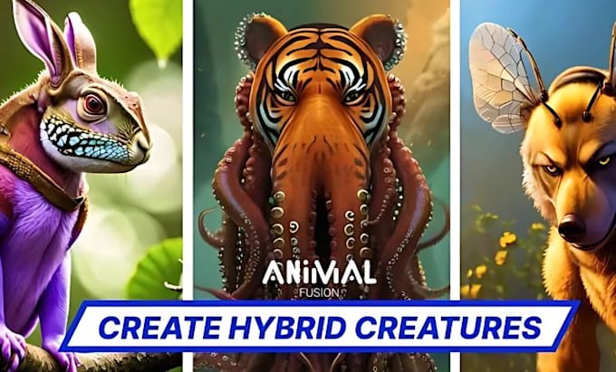 Bestseller - do viral animal fusion videos, hybrid animals, ai fusion