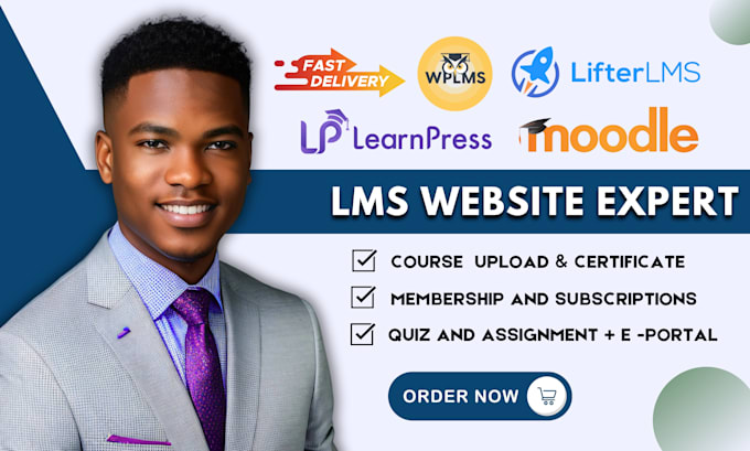 Gig Preview - Design wordpress lms website using moodle lms, learnpress, wplms and lifter lms