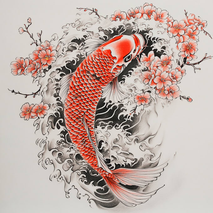 Bestseller - design professional japanese, asian style tattoo design