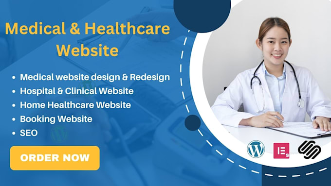 Gig Preview - Design, redesign medical website, healthcare, home care, and hospital website