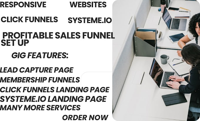 Gig Preview - Build high sales funnel landing page, website using systeme io, clickfunnels