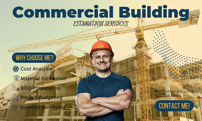 Gig Preview - Do construction material takeoff and cost estimation for commercial projects