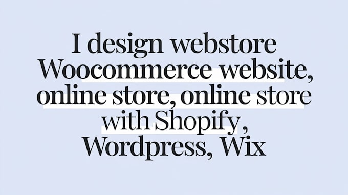 Bestseller - webstore woocommerce website, online store, webshop with shopify, wordpress, wix