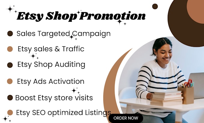 Gig Preview - Increase your etsy views, etsy traffice, etsy shop promotion, store ranking