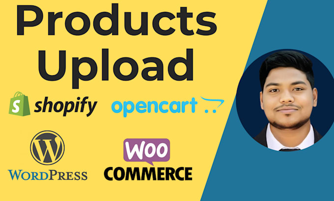 Gig Preview - Upload products or add products to your shopify woocommerce and opencart store