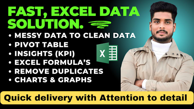 Gig Preview - Excel data solution, cleaning, formatting