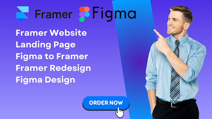 Gig Preview - Figma to framer, framer website redesign landing page, framer website figma