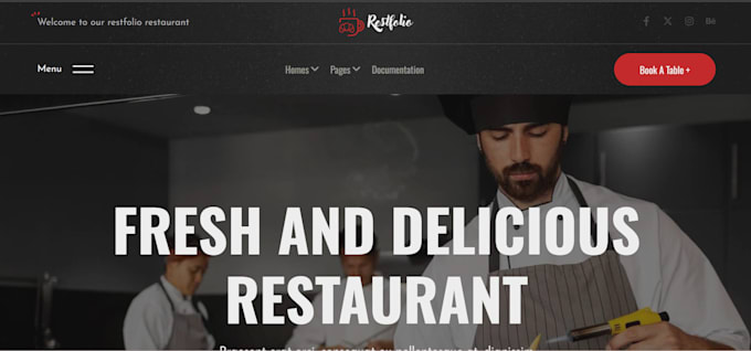 Gig Preview - Website development or redesign for your restaurant or cafe