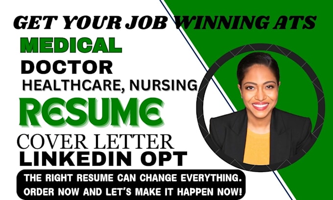 Gig Preview - Write medical, nursing, healthcare, telehealth, physician, and surgeon resume