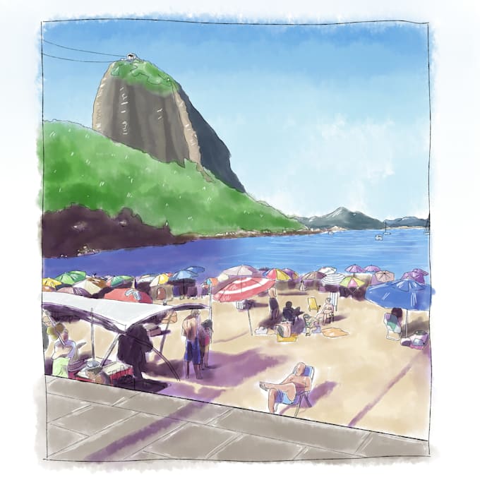 Gig Preview - Create illustrations of your landscapes in watercolor style