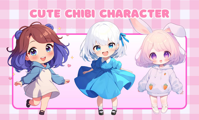 Gig Preview - Draw a cute anime chibi character for vtuber, original character in any style