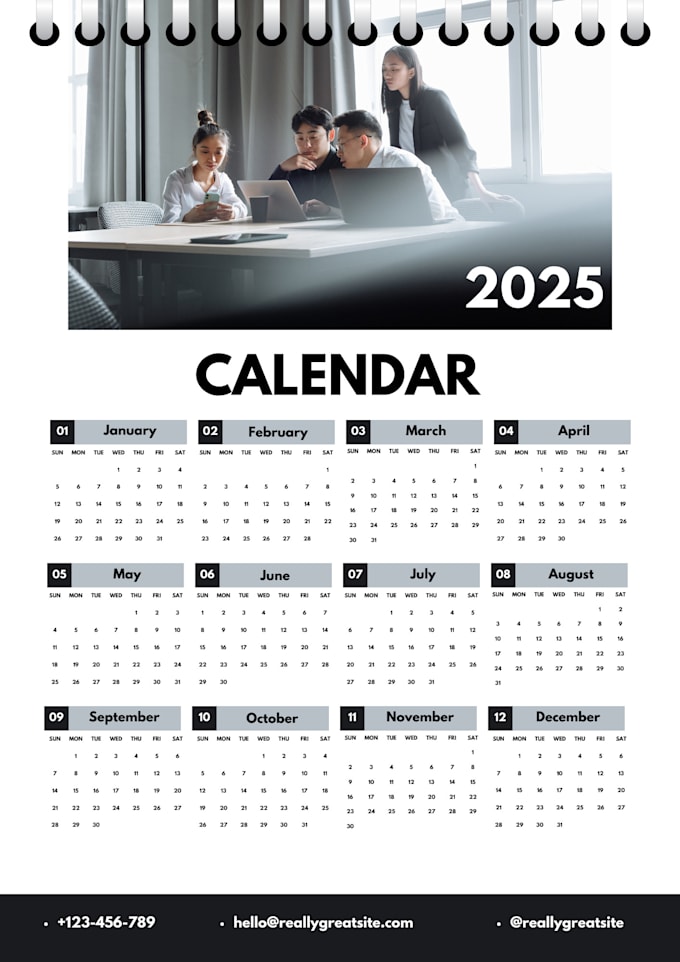 Gig Preview - Design a custom 2025 calendar for your business