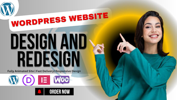 Gig Preview - Do responsive wordpress website design wordpress website redesign wordpress blog