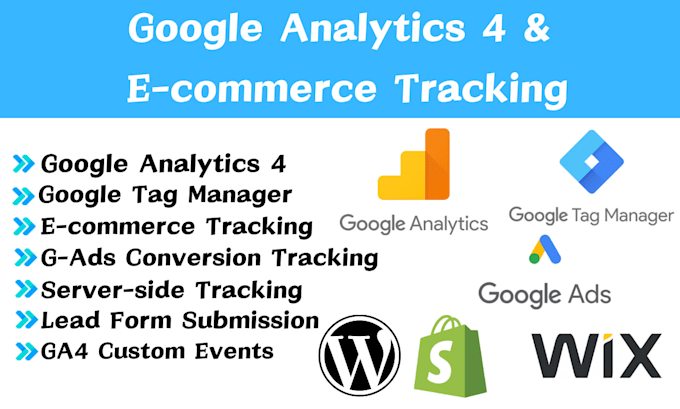 Gig Preview - Fix or setup google analytics 4,ga4 ecommerce events,conversion tracking via GTM