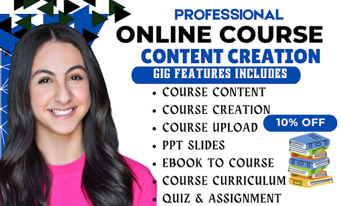 Gig Preview - Create masterclass online course content course creation training manual ppt