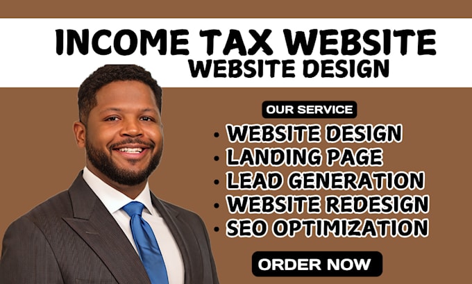 Gig Preview - Income tax website, tax website, finance website, credit repair, facebook ads