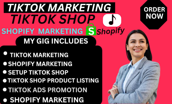 Gig Preview - Fix tik tok shop,tiktok shop setup,tik tok shop dropshipping marketing manager