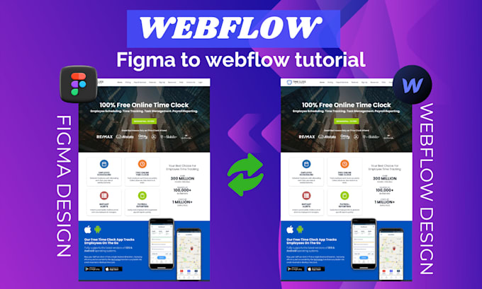 Gig Preview - Figma to webflow tutorial, teach you how to convert your figma design to webflow