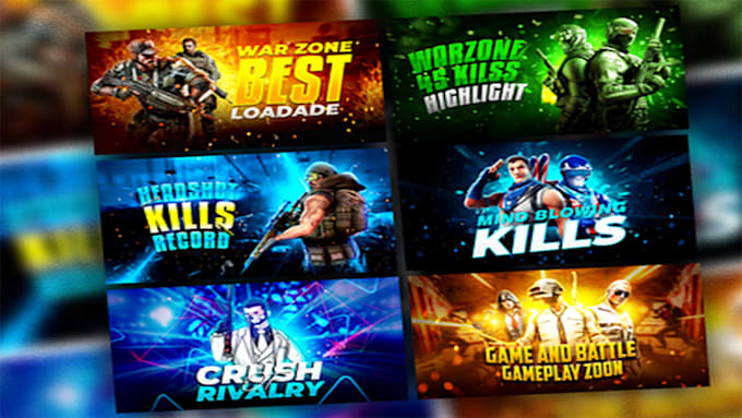 Gig Preview - Creat gaming youtube thumbnail design