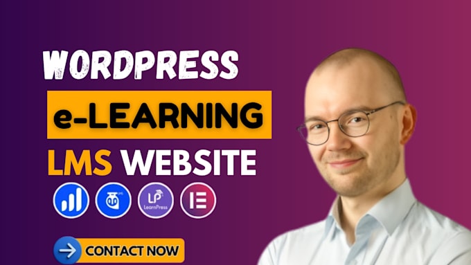 Gig Preview - Develop wordpress elearning lms website with learndash, online course upload