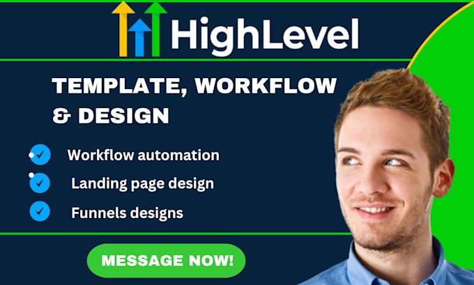 Gig Preview - Setup workflows on highlevel crm template calendars website funnel landing page