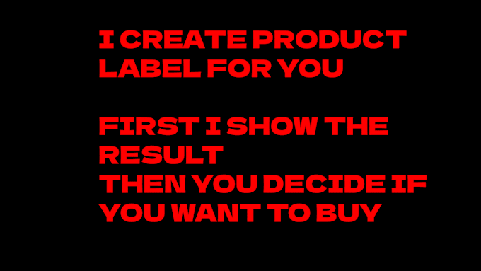 Bestseller - create product labels for you