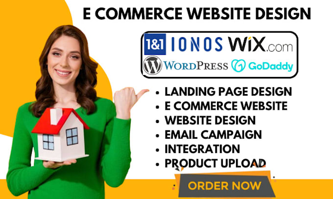 Gig Preview - Design ionos website ionos e commerce godaddy e commerce squarespace e commece