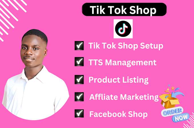 Gig Preview - Setup tiktok shop dropshipping with product listing  tiktok ads and automation