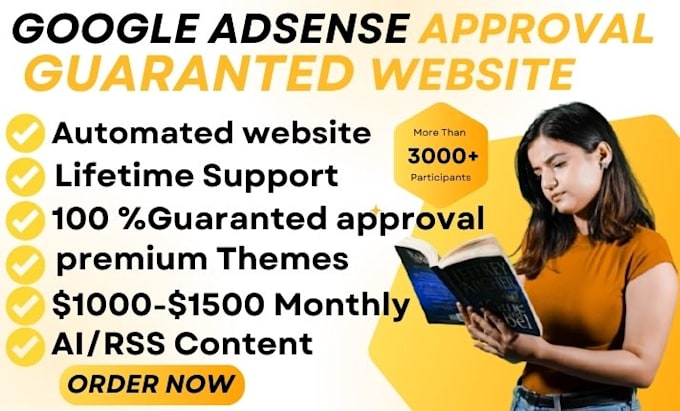 Gig Preview - Create google adsense approved wordpress websites on niches