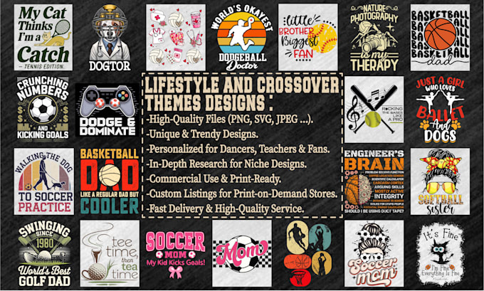 Gig Preview - Design unique and custom lifestyle and sports crossover tshirts for any occasion