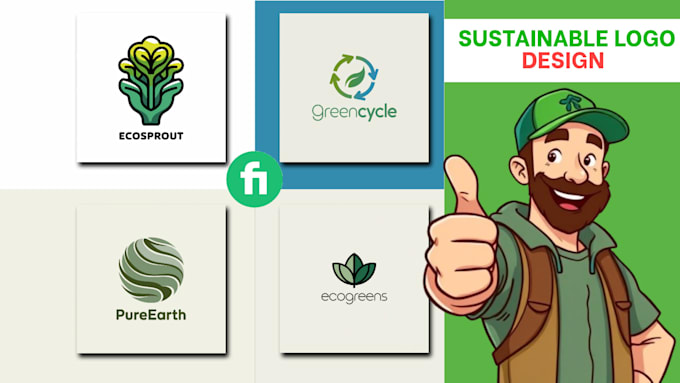 Gig Preview - Design an eco friendly style logo for your brand