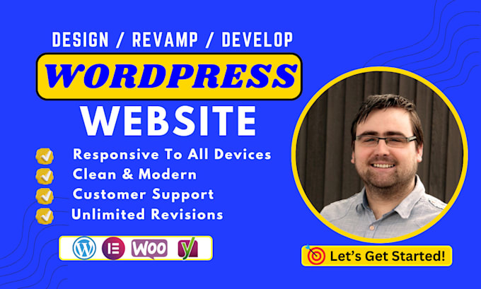 Gig Preview - Create modern custom wordpress website design and development or redesign