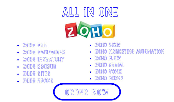 Gig Preview - Set up your zoho books, zoho form, zoho campaigns, zoho creator and zoho CRM