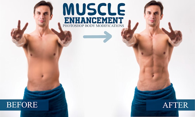 Gig Preview - Edit your body and muscles with photoshop