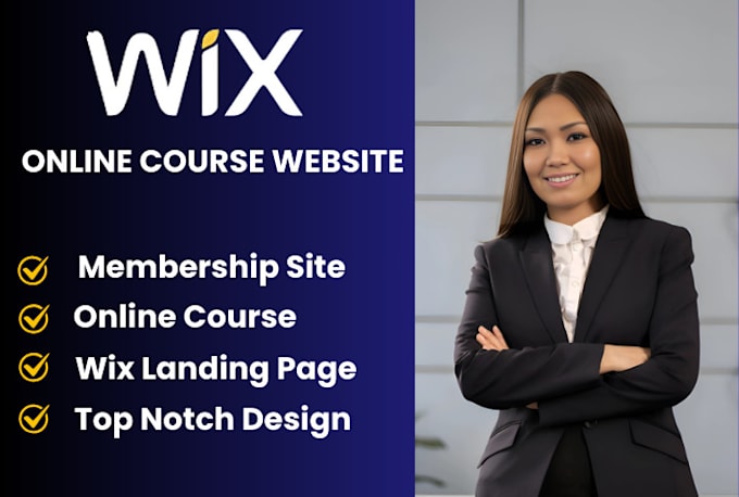 Gig Preview - Create wix online course website design, wix membership site setup, sales funnel