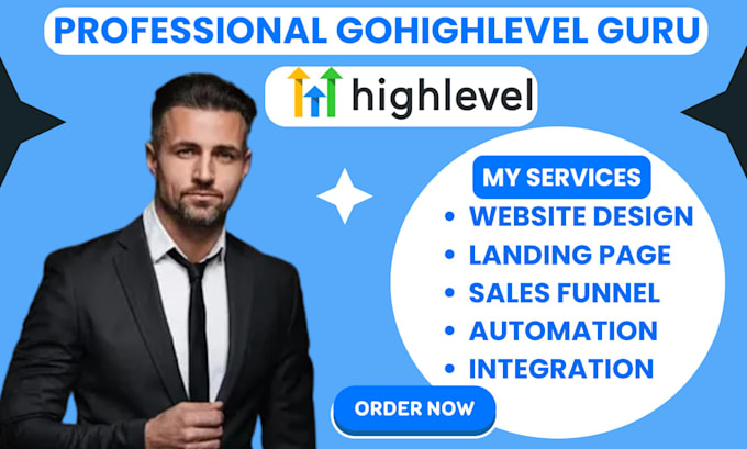 Gig Preview - Design gohighlevel website go highlevel sales funnel ghl landing page automation