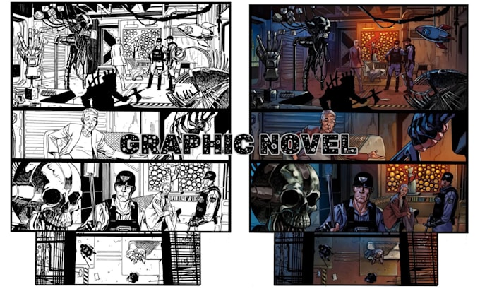 Bestseller - illustrate comic graphic novel book page comic art storyboard as comic artist