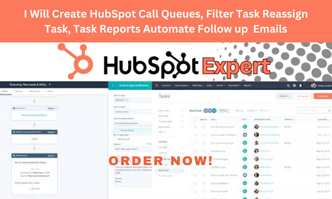 Gig Preview - Create hubspot call queues, filter task, task reports, automate follow up emails