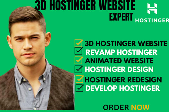 Gig Preview - 3d animated hostinger website hostinger website redesign hostinger development