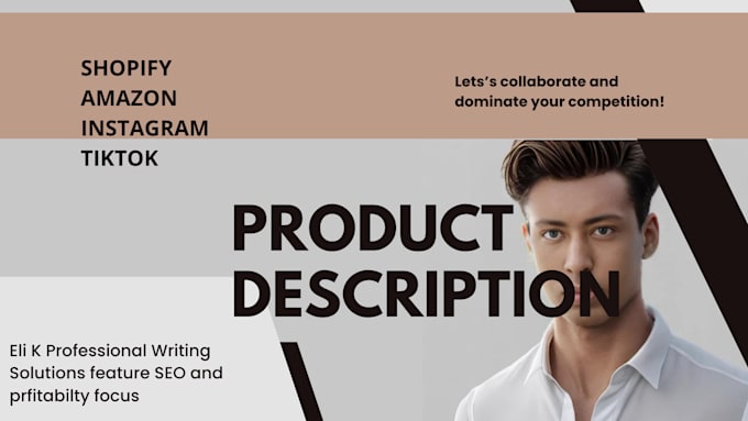 Gig Preview - Write catchy product descriptions for amazon, tiktok, instagram, shopify