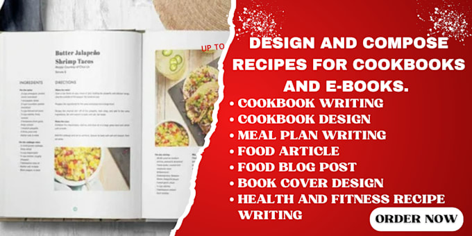 Gig Preview - Create and designing recipes for books and writing cookbook blogs and ebooks