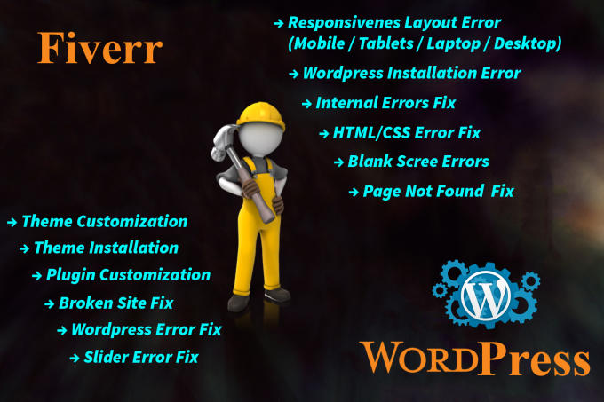 Gig Preview - Fix wordpress html, css, layout issues or errors