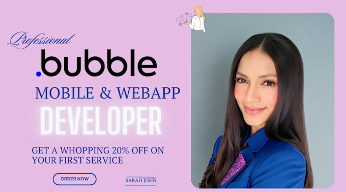 Gig Preview - Bubble io bubble developer bubble app web application bubble mvp bubble website