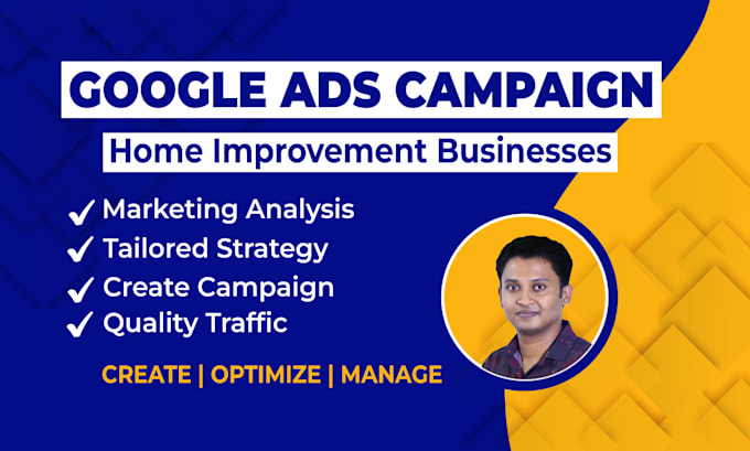 Gig Preview - Setup google ads adwords PPC campaigns for home improvement businesses